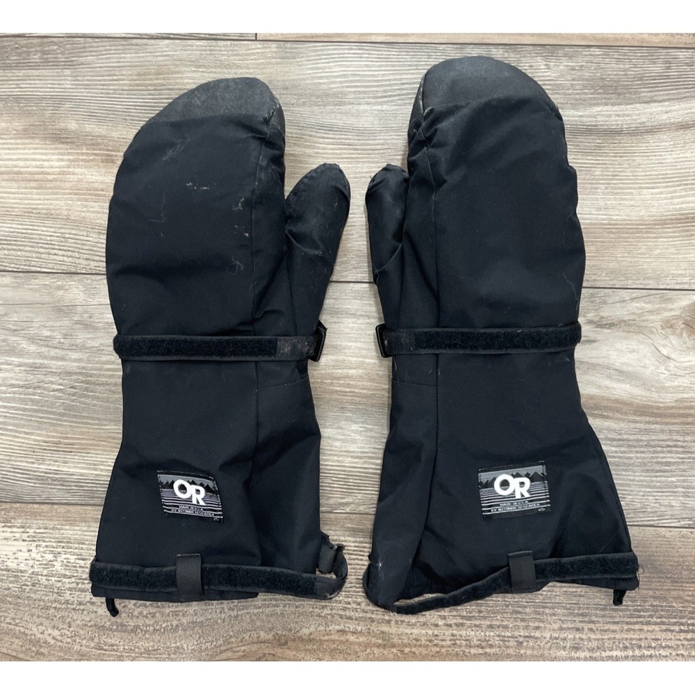 Outdoor Research Black Gore-Tex Winter Mountaineering Ski Mittens Size XL